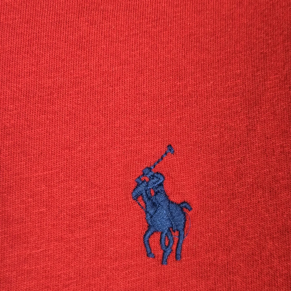 Polo Ralph Lauren Classic Fit Long Sleeve Red T-Shirt  Blue Pony Mens Large